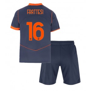 Fotbalové Dres Inter Milan Davide Frattesi #16 Dětské Třetí Oblečení 2025-26 Krátký Rukáv (+ trenýrky)